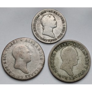 1-2 gold 1819-1827 - set (3pcs)