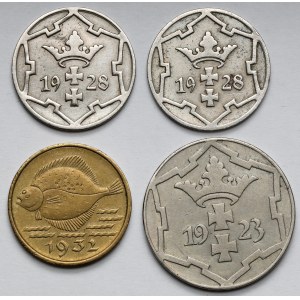 Danzig, 5-10 fenigs 1923-1932 - set (4pcs)