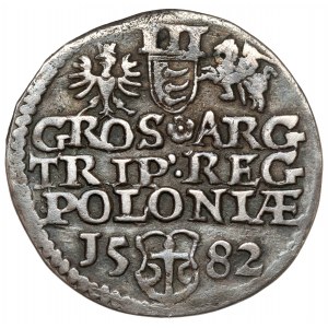 Stefan Batory, Trojak Olkusz 1582 - großer Kopf