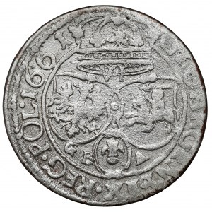 Jan II Kazimierz, Szóstak Lwów 1661 GBA - typ VI