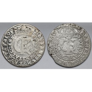 John II Casimir, Tymfy Bydgoszcz and Krakow 1664 - set (2pcs)