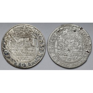 Jan II Kazimierz, Tymfy Bydgoszcz i Kraków 1664 - zestaw (2szt)