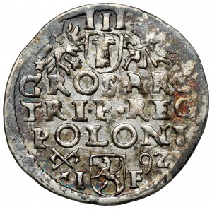 Zikmund III Vasa, Trojak Poznaň 1592 - podlouhlý - 9Z zprava