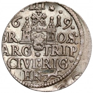 Zygmunt III Waza, Trojak Ryga 1619 - ostatni - LI