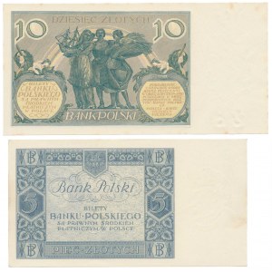 Zestaw 10 złotych 1929 i 5 złotych 1930 (2szt)