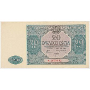 20 zloty 1946 - small letter