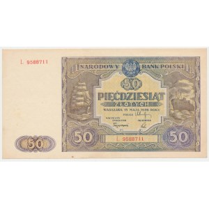 50 zloty 1946 - large letter