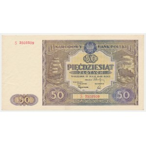 50 zloty 1946 - large letter