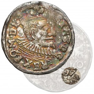 Sigismund III Vasa, Trojak Lublin 1597 - Ecke - rare