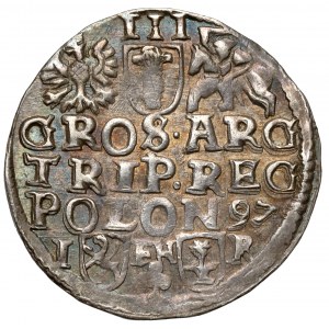 Sigismund III. Wasa, Trojak Poznań 1597 - Datum in der Zeile