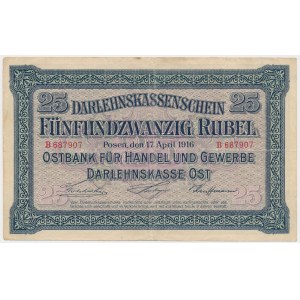 Poznan, 25 rubles 1916 - B