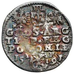 Sigismund III Vasa, Trojak Olkusz 1591 - decorative