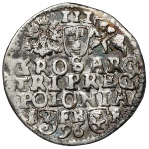 Zygmunt III Waza, Trojak Poznań 1596 - wysokie popiersie