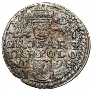 Sigismund III. Vasa, Trojak Olkusz 1598 - großer Kopf
