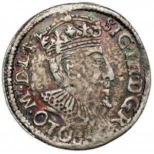 Žigmund III Vaza, Trojak Olkusz 1595 - značka na Av.