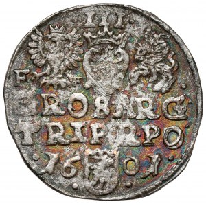 Sigismund III. Wasa, Trojak Wschowa 1601 - F beim Adler