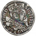 Sigismund III. Wasa, Trojak Wschowa 1601 - Kreuz hinter Büste