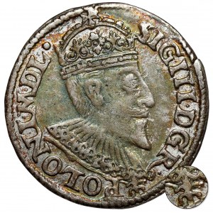 Sigismund III Vasa, Trojak Olkusz 1595 - grate under bust