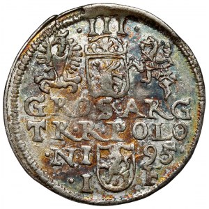 Sigismund III Vasa, Trojak Olkusz 1595 - grate under bust