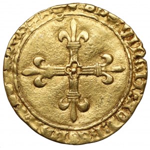 Francie, Karel VIII, Écu d'Or bez data (1483-1494)