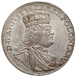 August III Sas, Ort Lipsk 1754 EC - mała głowa