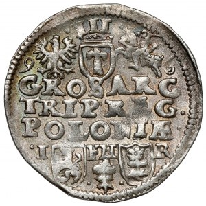 Sigismund III. Vasa, Trojak Poznań 1596 - Datum im Wappen