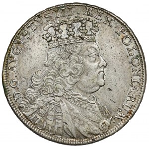 August III Sas, PÓŁTALAR Lipsk 1754 EDC - PIĘKNY i bardzo rzadki