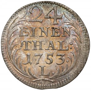 August III Sas, 1/24 thaler 1753 L, Leipzig