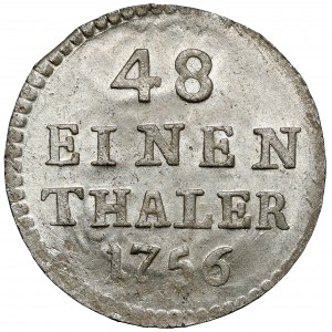 August III Sas, 1/48 thaler 1756 óF, Grünthal