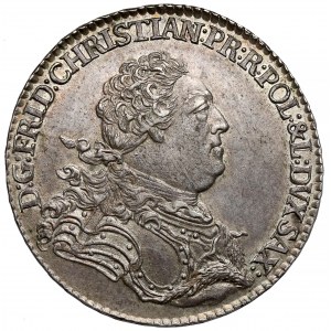 Fryderyk Chrystian, Gulden (2/3 talara) 1763 FWóF, Drezno