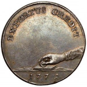 Poniatowski, SAMPLE Two-dollar coin 1771 - probate stone