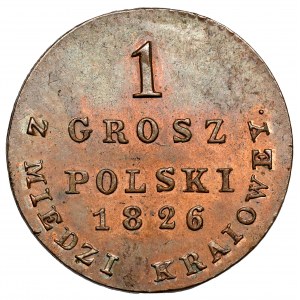 1 grosz 1826 IB z MIEDZI KRAIOWEY - nowe bicie - RZADKOŚĆ