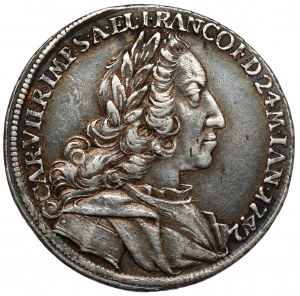 Austria, Karol VII, Żeton koronacyjny 1742 (ø25mm) - na Świętego Cesarza Rzymskiego