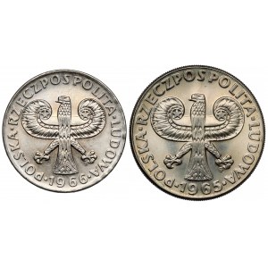 10 złotych 1965-1966 Kolumna - zestaw (2szt)
