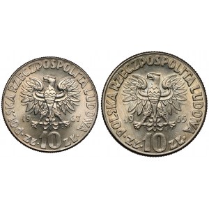 10 Zloty 1965-1967 Kopernikus - Satz (2 St.)