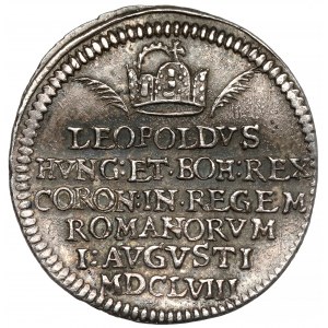 Austria, Leopold I, Żeton koronacyjny 1658 (ø18mm) - na Świętego Cesarza Rzymskiego