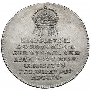 Austria, Leopold II, Coronation token 1790 (ø25mm) - for King of Bohemia