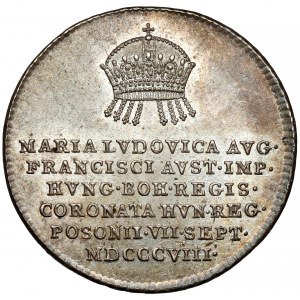 Austria, Franciszek I, Żeton koronacyjny 1808 (ø21mm) - Maria Ludwika królowa Czech