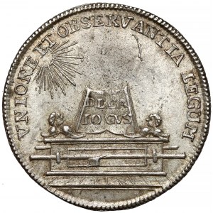 Rakúsko, Karol VII, korunovačný žetón 1742 (ø22 mm) - pre cisára Svätej ríše rímskej