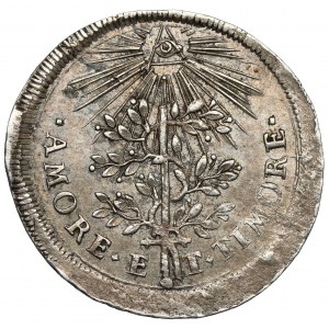 Rakúsko, Jozef II., korunovačný žetón 1690 (ø20 mm) - na cisára Svätej ríše rímskej