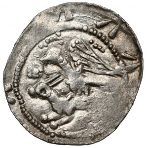 Ladislaus II the Exile, Denarius - Eagle and Hare - rare variety