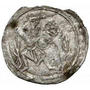 Ladislaus II the Exile, Denarius - Fight with the Lion