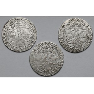 Zikmund III Vasa, šest balíčků Krakov 1625-1627 - sada (3ks)