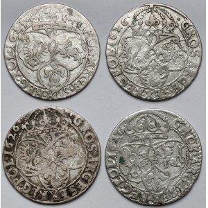 Zikmund III Vasa, šest balíčků Krakov 1623-1627 - sada (4ks)