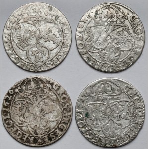Zygmunt III Waza, Szóstaki Kraków 1623-1627 - zestaw (4szt)