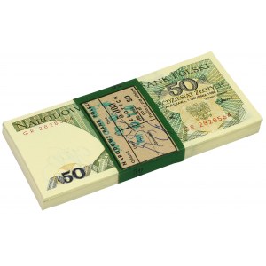 NIEPEŁNA Paczka bankowa 50 złotych 1988 - GR (98szt)
