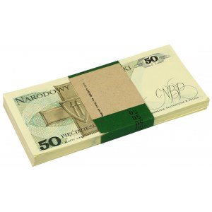NEKOMPLETNÝ bankový balík 50 zlotých 1988 - GR (98ks)