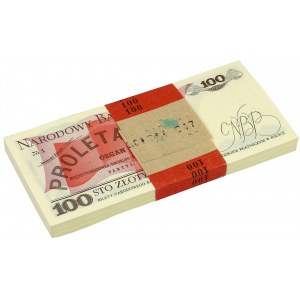NIEPEŁNA Paczka bankowa 100 złotych 1988 - TS (98szt)