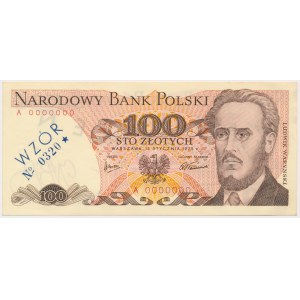 100 zł 1975 - WZÓR - A 0000000 - No.0320