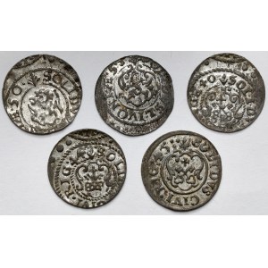 Christina Vasa, Riga shillings 1640-1653?, set (5pcs)